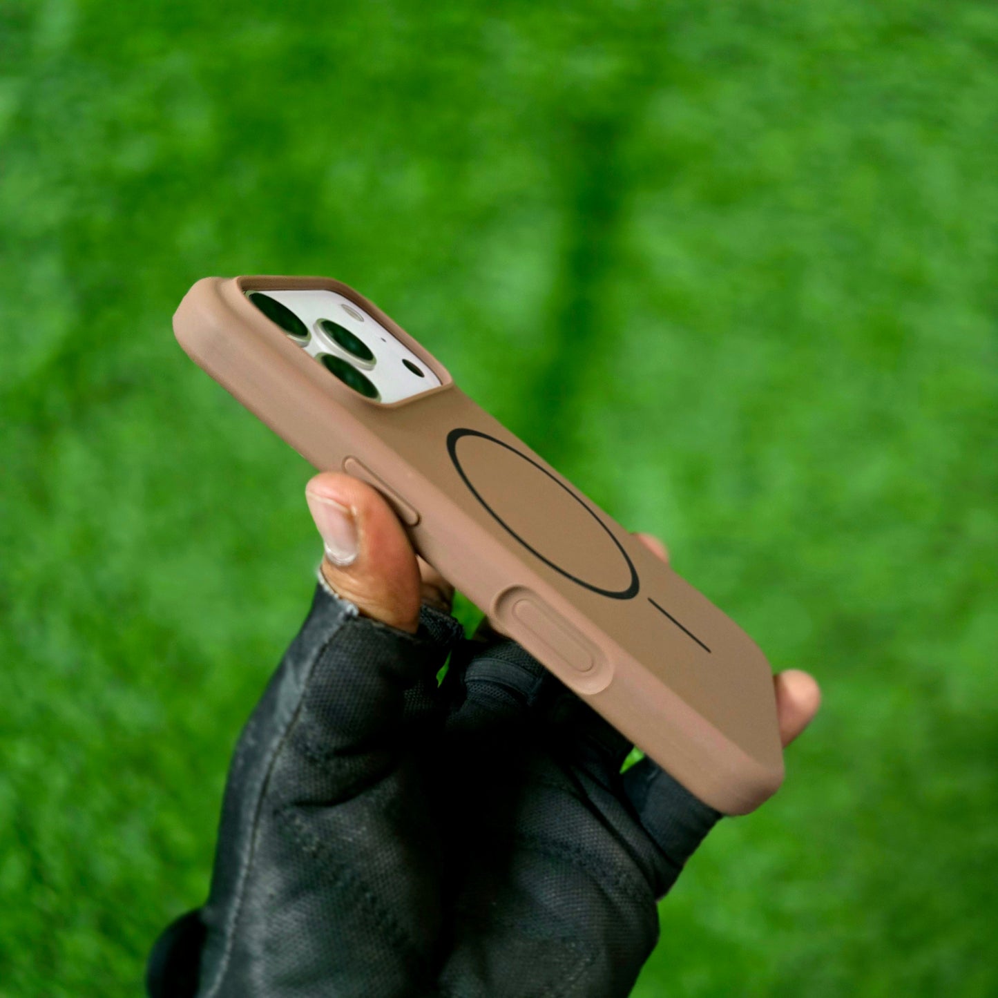 iPhone 17 Pro Max Liquid Silicone Magsafe Case Skin Feel - Brown