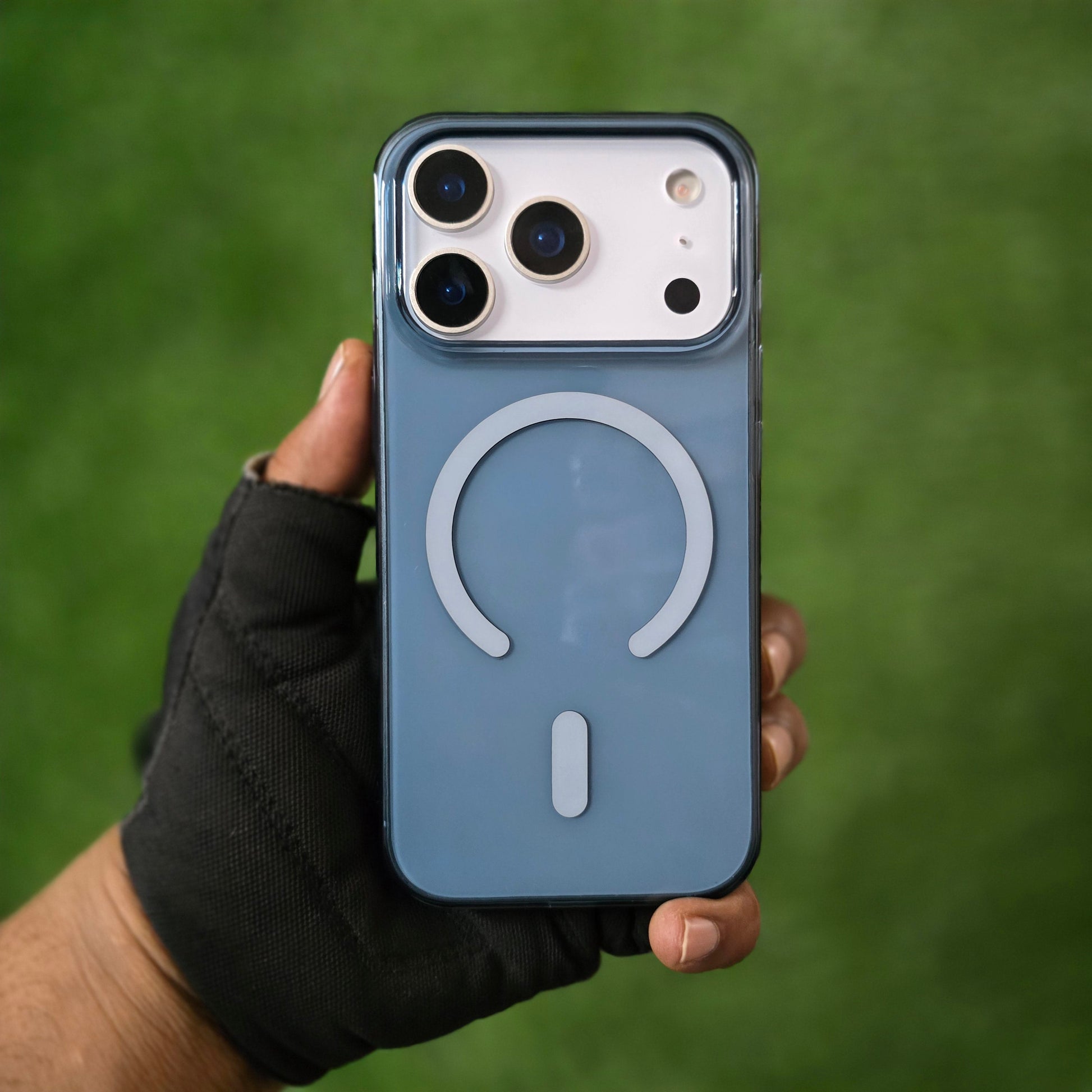 iPhone 17 Pro Max Anti Yellowing Series Transparent Cover with Magsafe - Blue