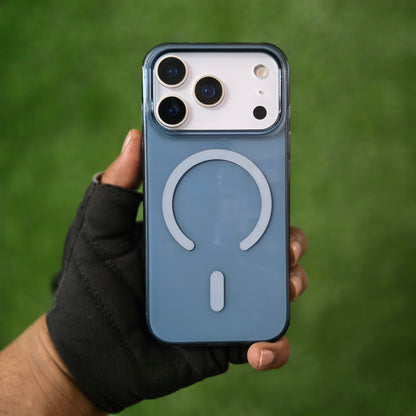 iPhone 17 Pro Max Anti Yellowing Series Transparent Cover with Magsafe - Blue