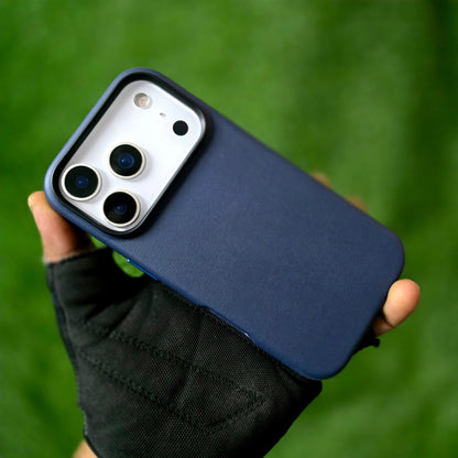 iPhone 17 Pro Max Leather Cover, Genuine Kzdoo Noble Collection Series Leather Case - Blue