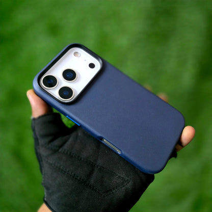 iPhone 17 Pro Max Leather Cover, Genuine Kzdoo Noble Collection Series Leather Case - Blue