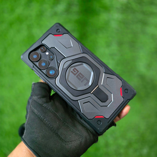 Samsung Galaxy S25 Ultra UAG Cover, Pathfinder XTE Magnetic Ring Holder, Kickstand Magsafe - Black