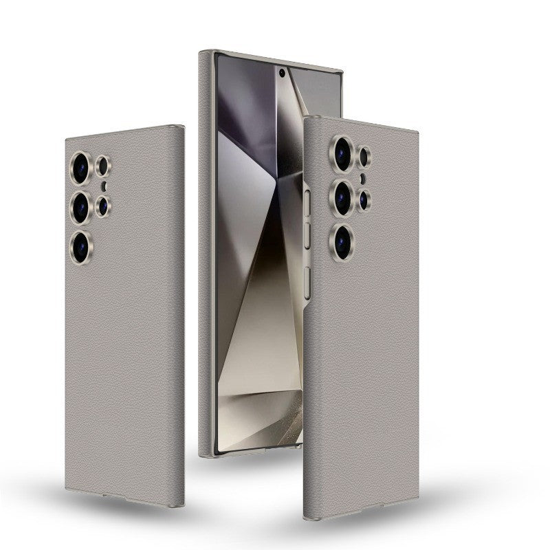 Samsung Galaxy S23 Ultra Super Slim GKK Leather Case With Camera Protection - Titanium Grey