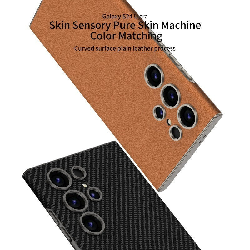 Samsung Galaxy S23 Ultra Super Slim GKK Leather Case With Camera Protection - Titanium Grey