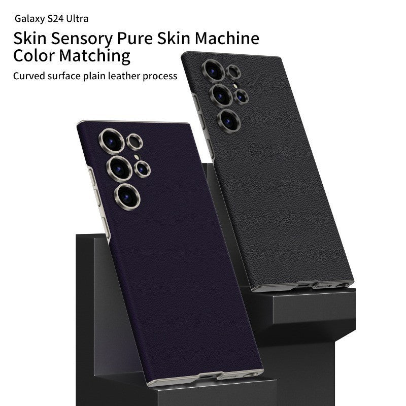 Samsung Galaxy S23 Ultra Super Slim GKK Leather Case With Camera Protection - Titanium Grey
