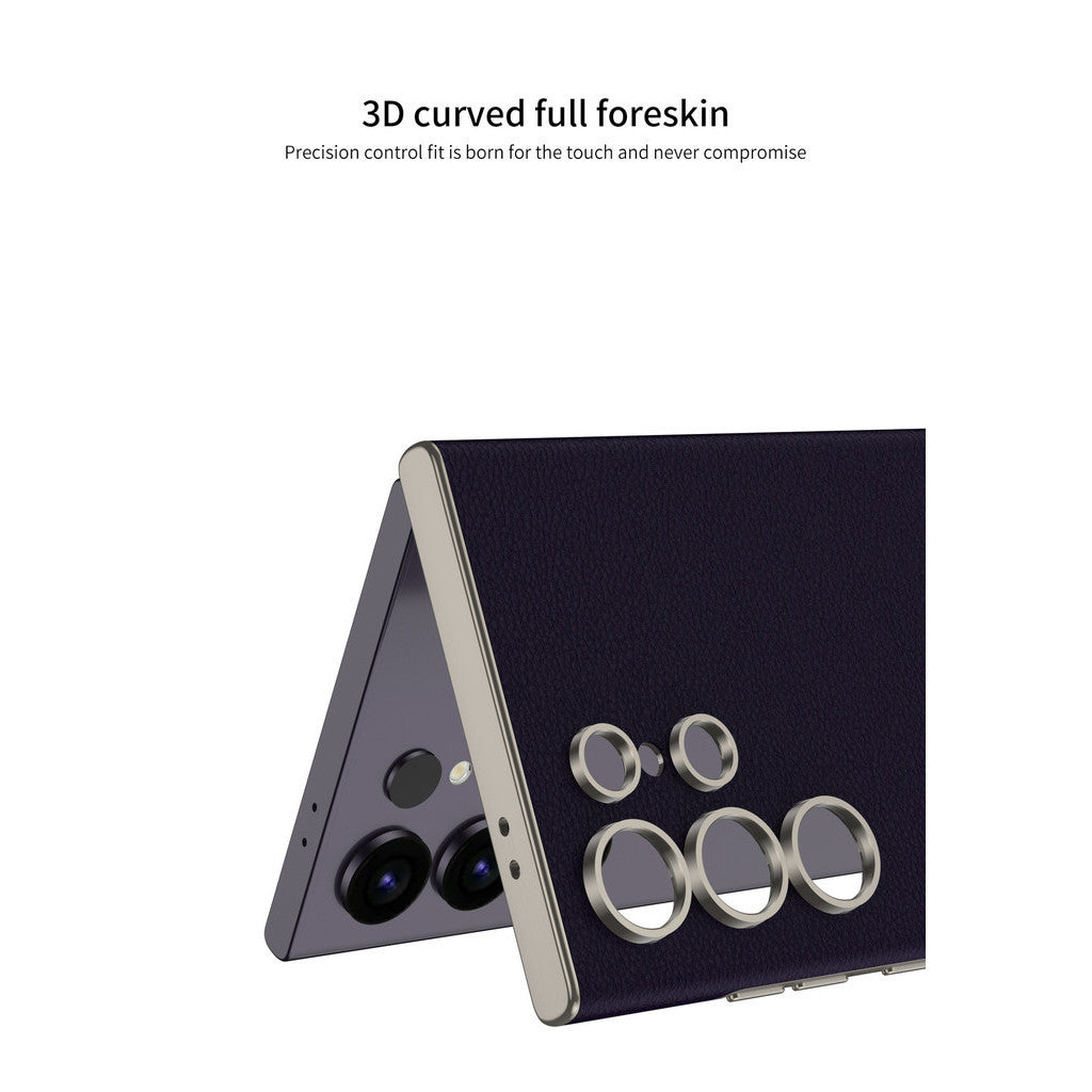 Samsung Galaxy S23 Ultra Super Slim GKK Leather Case With Camera Protection - Titanium Grey