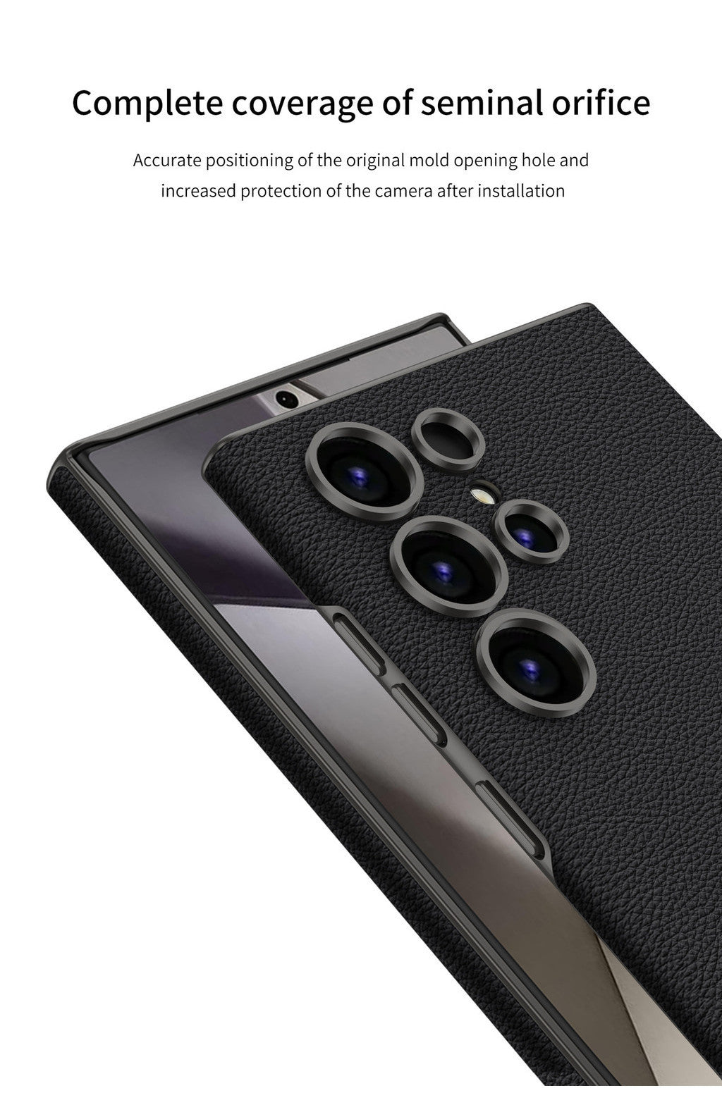 Samsung Galaxy S23 Ultra Super Slim GKK Leather Case With Camera Protection - Titanium Grey