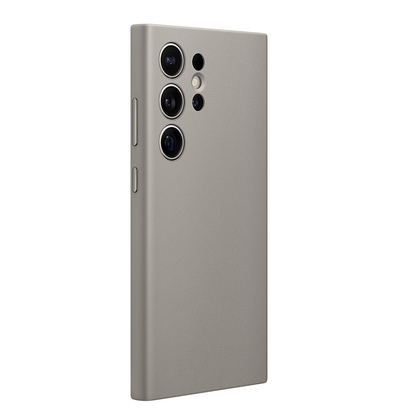 Samsung Galaxy S24 Ultra Leather Case With Logo - Titanium